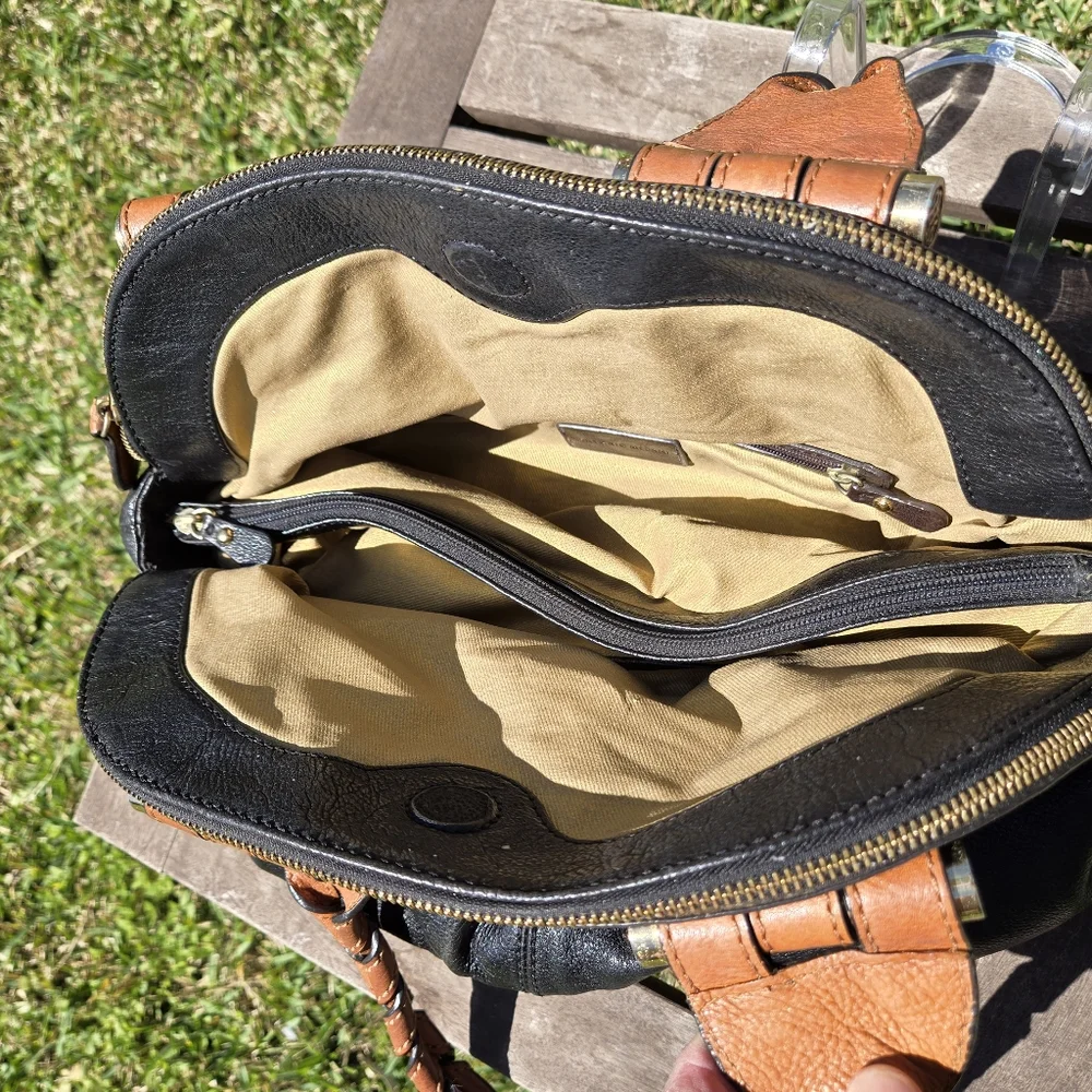 Black leather purse 3 Section ANTONIO MELANI
